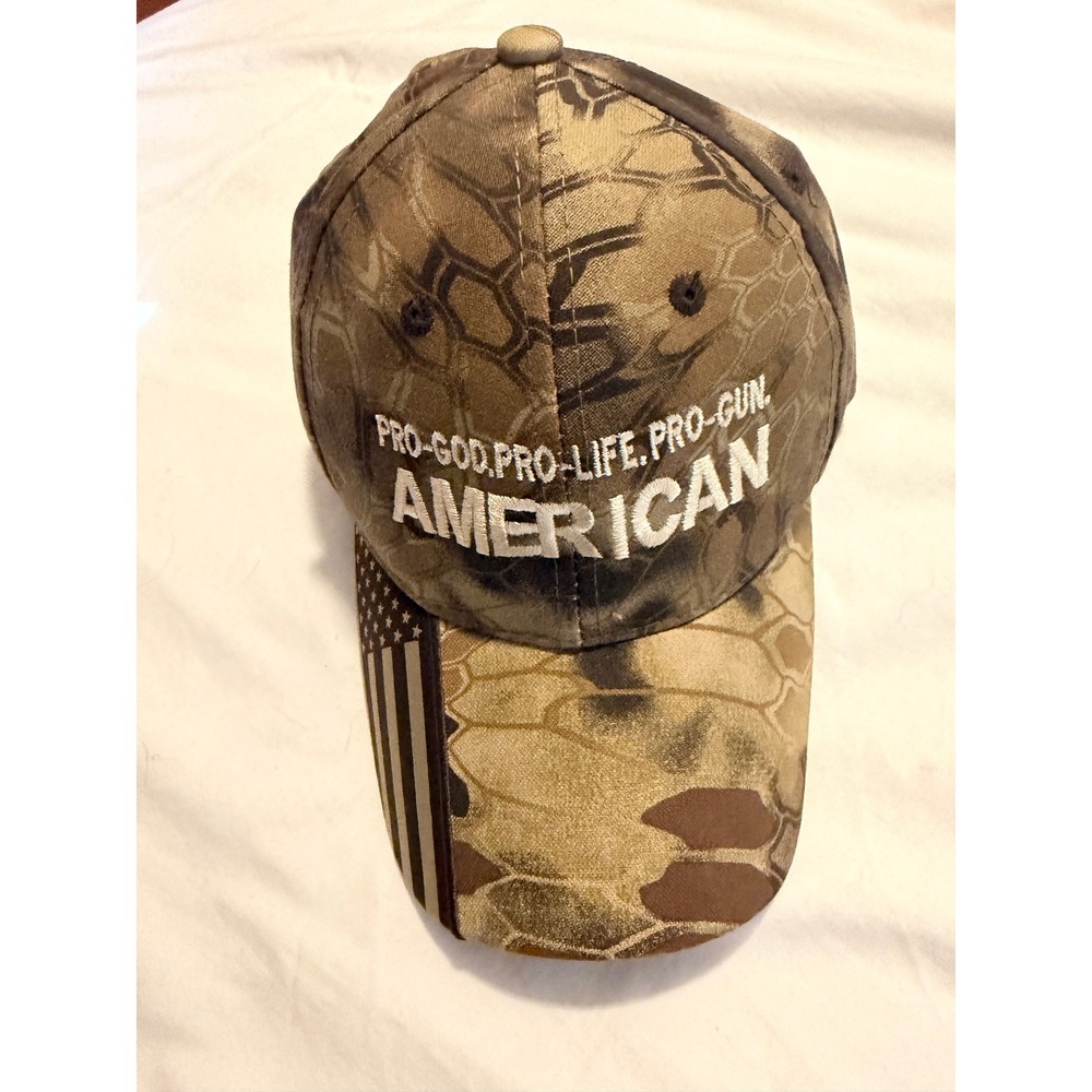 Kryptek Mens Camo Hat Pro-God Pro-Life Pro-Gun American Patriotic Cap Adjustable